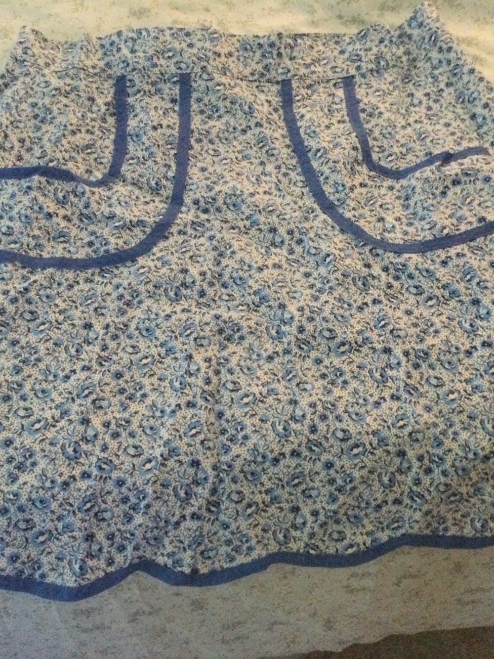 Vintage Blue Floral Apron